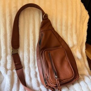 Antik Kraft Brown Crossbody Bag